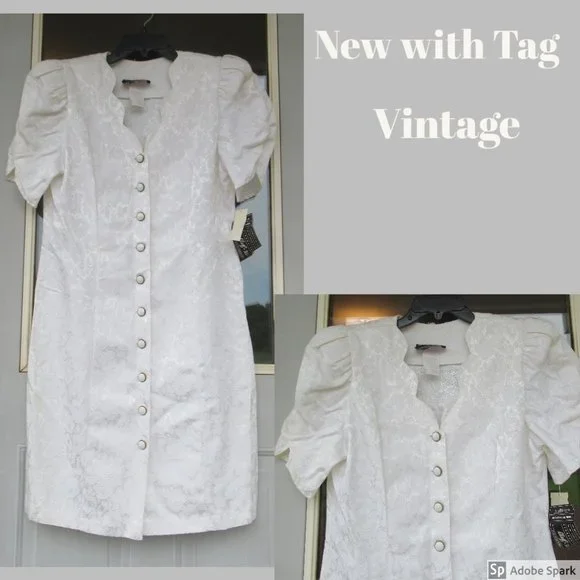 ❌Last Chance❌ NWT Vintage 80s 90s button down floral dress - Picture 3 of 16